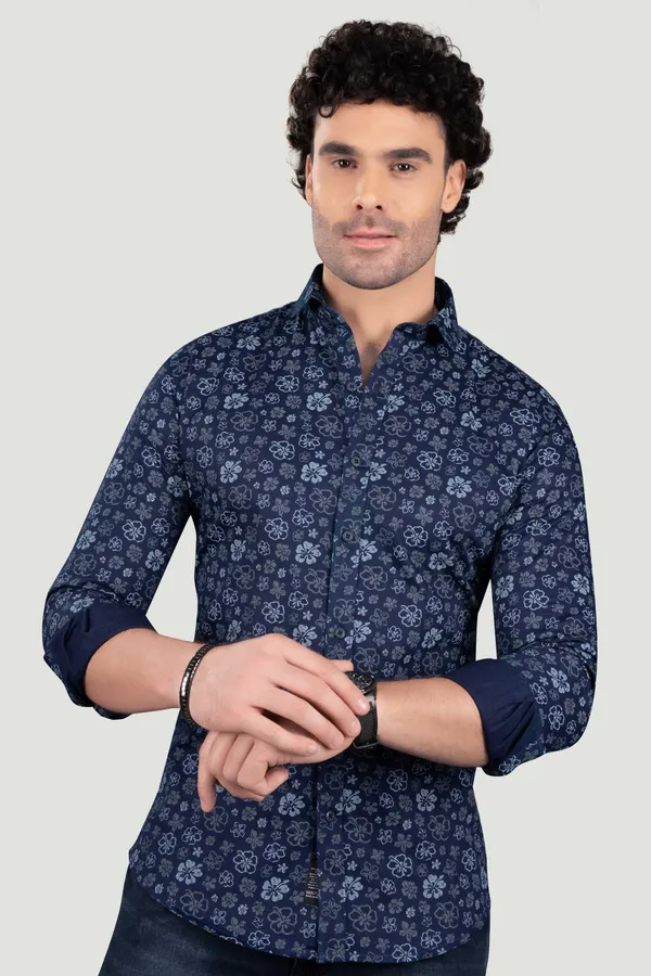 Platon_Navy_Blue_Floral_Cotton_Print_Full_Sleeves_Shirt
