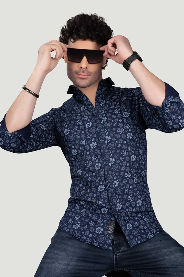 Platon_Navy_Blue_Floral_Cotton_Print_Full_Sleeves_Shirt
