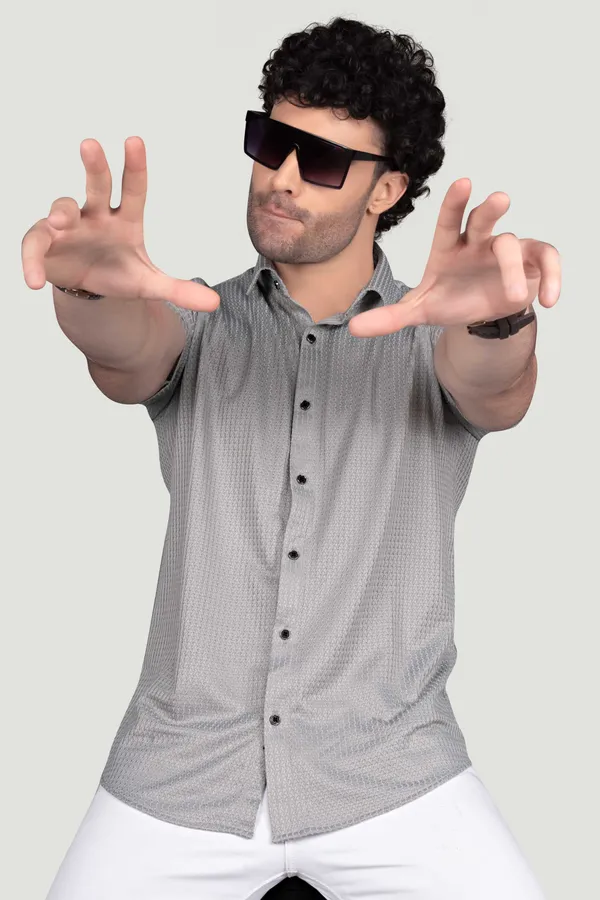 Denver_Grey_Lycra_Knitted_Full_Sleeves_Shirt