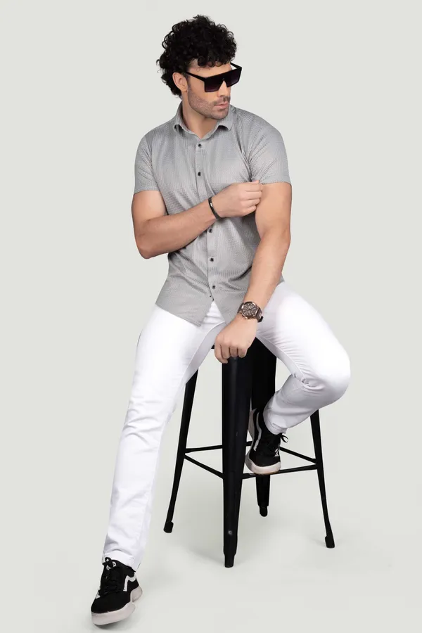 Denver_Grey_Lycra_Knitted_Full_Sleeves_Shirt
