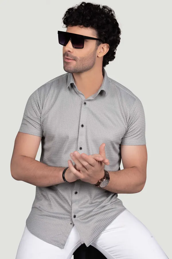 Denver_Grey_Lycra_Knitted_Full_Sleeves_Shirt