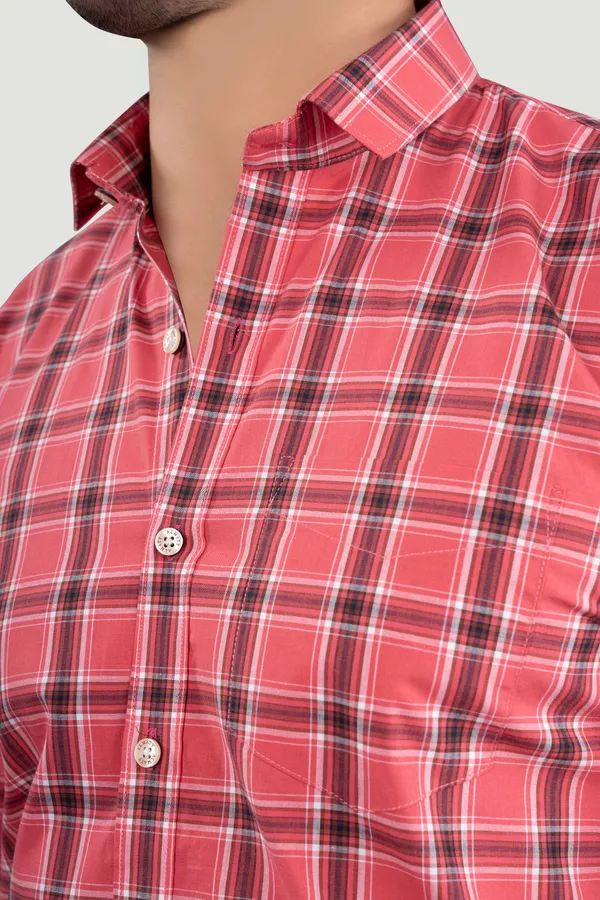 Miron_Pink_Cotton_Checks_Full_Sleeves_Shirt