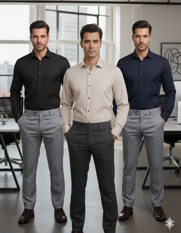 Pack_of_3_Black,_Navy,_Cream_Cotton_Formal_Shirt