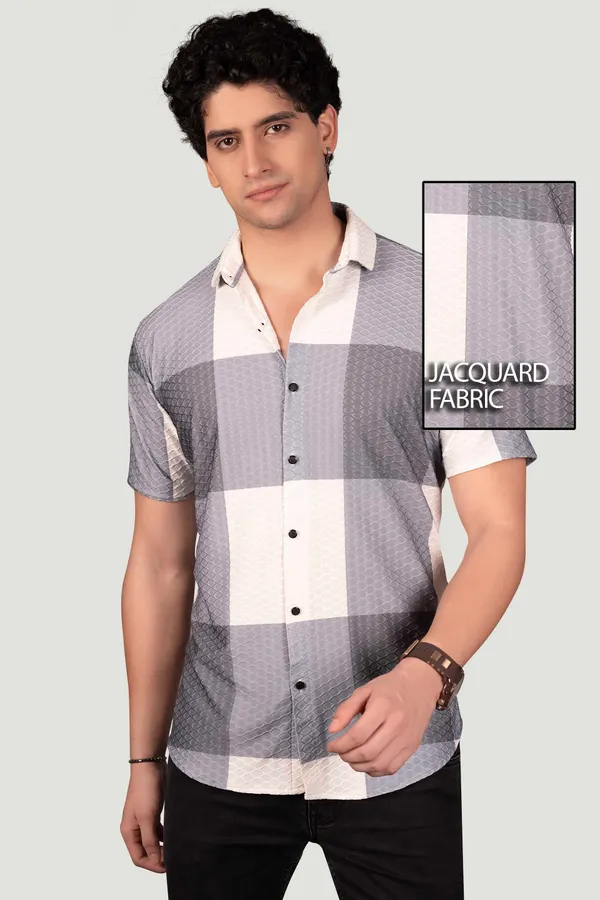 James_Grey_Jacquard_Checks_Full_Sleeves_Shirt