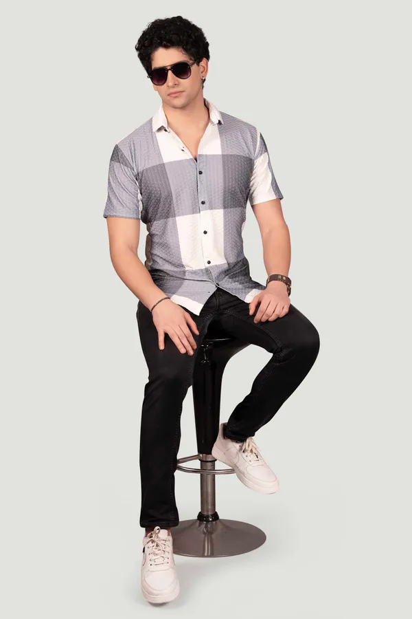 James_Grey_Jacquard_Checks_Full_Sleeves_Shirt