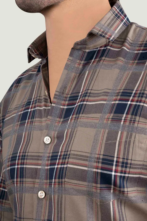 German_Blue_Cotton_Checks_Full_Sleeves_Shirt