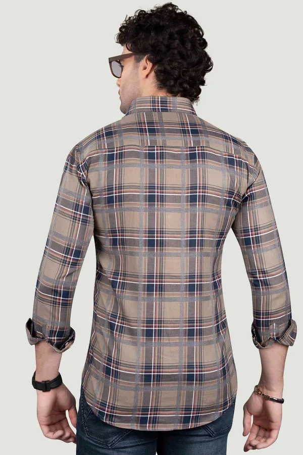 German_Blue_Cotton_Checks_Full_Sleeves_Shirt