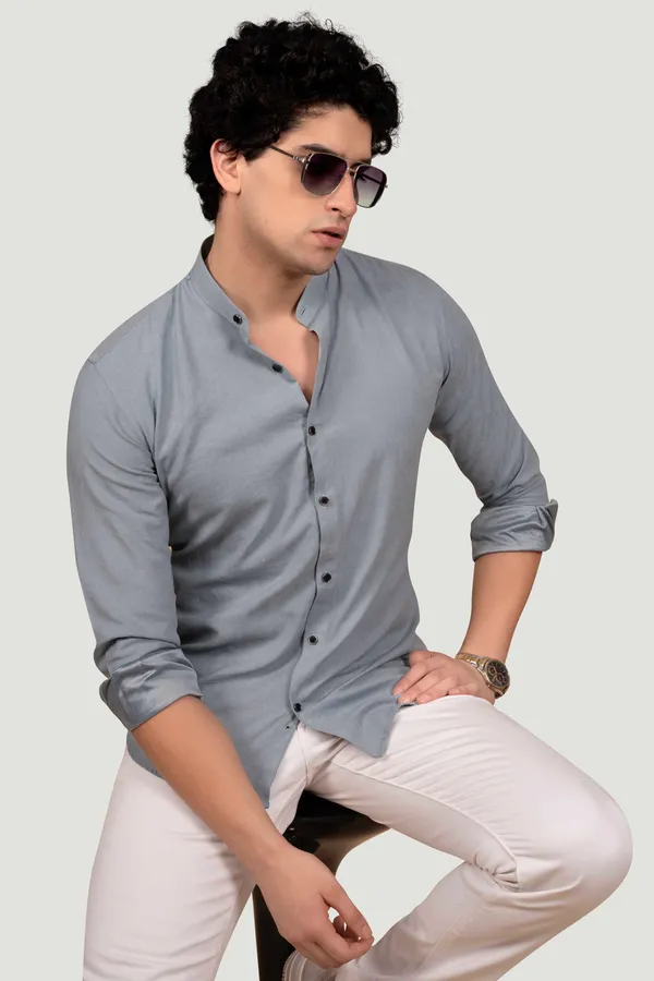 Riley_Grey_Suede_Solid_Full_Sleeves_Shirt_for__Men