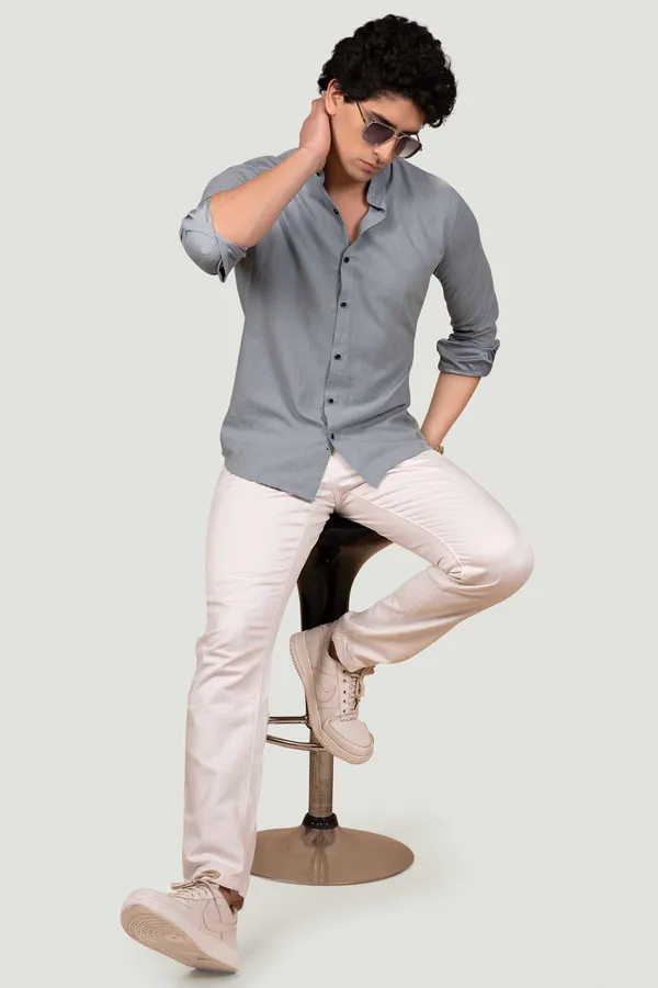 Riley_Grey_Suede_Solid_Full_Sleeves_Shirt_for__Men