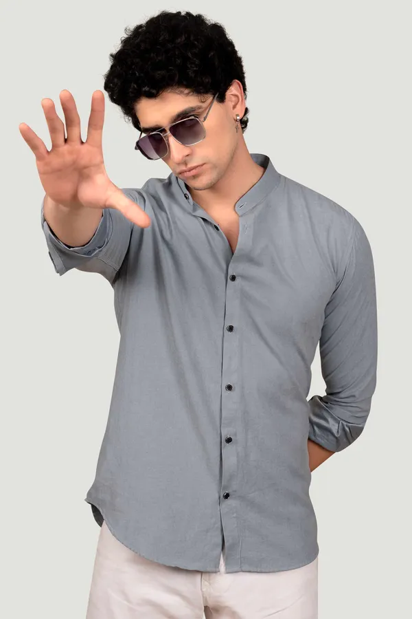 Riley_Grey_Suede_Solid_Full_Sleeves_Shirt_for__Men