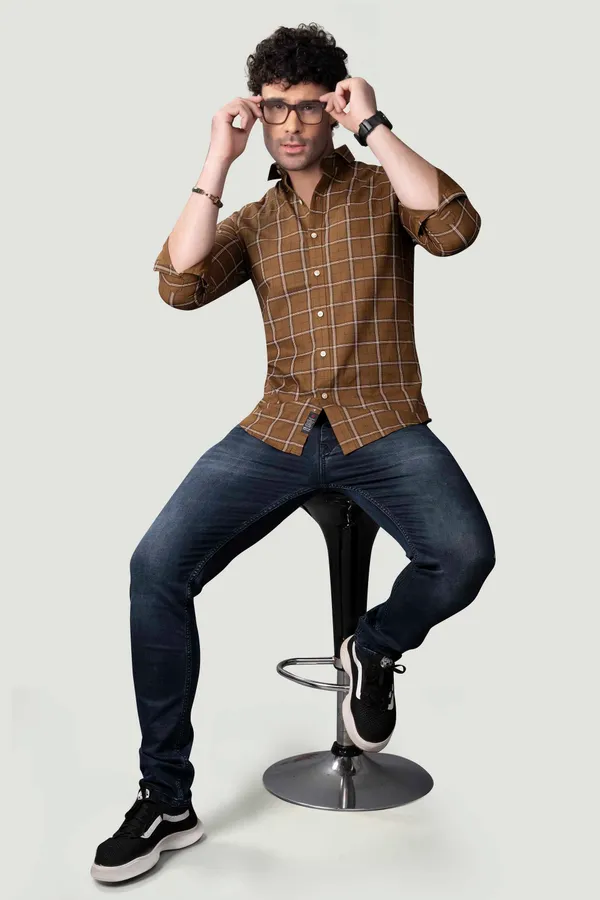 James_Brown_Cotton_Checks_Full_Sleeves_Shirt