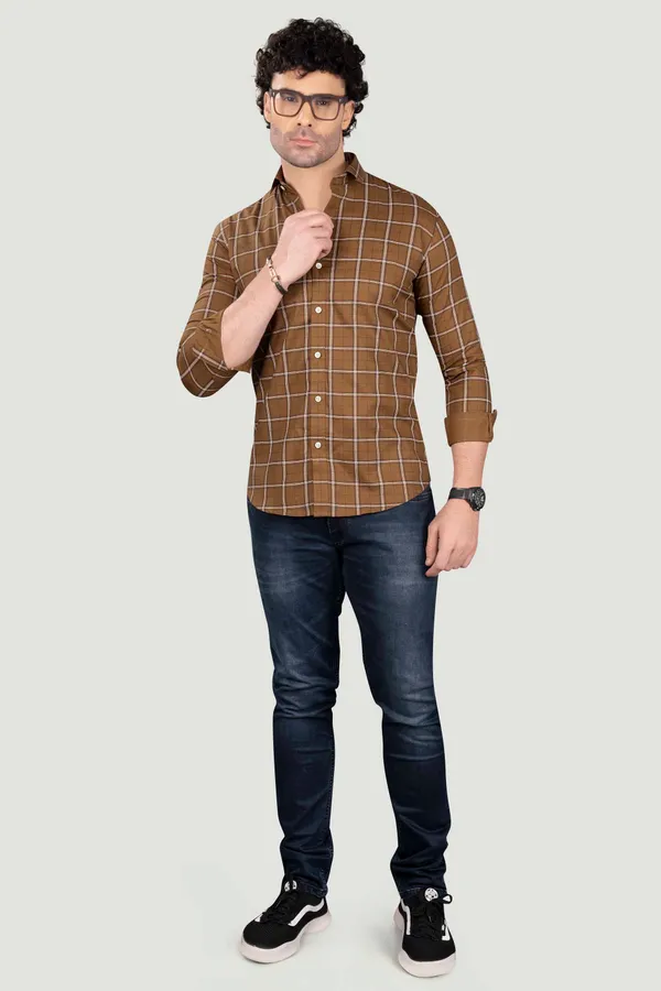 James_Brown_Cotton_Checks_Full_Sleeves_Shirt