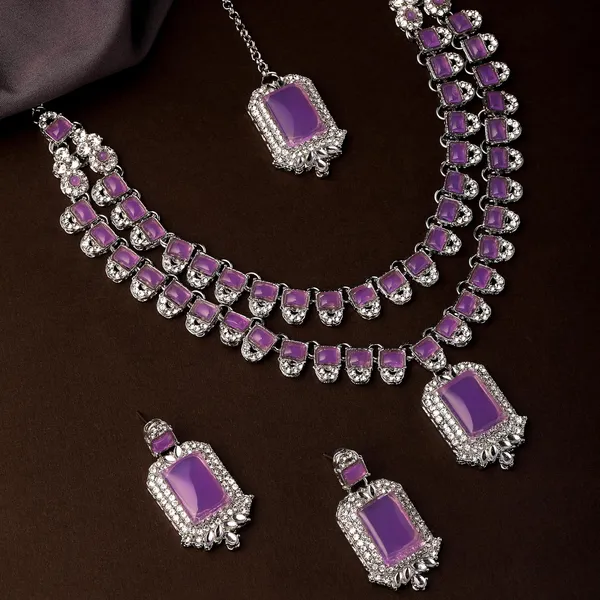 Atasi_International_Double_Layer_Traditional_Stylish_Necklace_Set_With_Earrings_And_Maangtikka_For_Women_Girls_Jewellery_For_Party_Wedding_And_Festive_Occasions_Ideal_For_Gifting