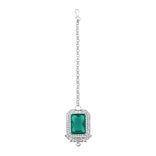 Atasi_International_Double_Layer_Silver_Rhodium_Plated_Green_Emerald_Crystals_Traditional_Kundan_Stylish_Necklace_Set_Jewellery_Set_With_Earrings_Maangtikka_5941rdg