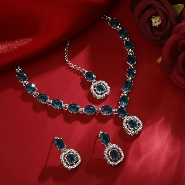 Atasi_International_Stylish_Crystal_Jewelry_Set_For_Women_Diamond_Look_Crystals_Earrings_Maangtikka_Wedding_Festive_Jewelry_Set