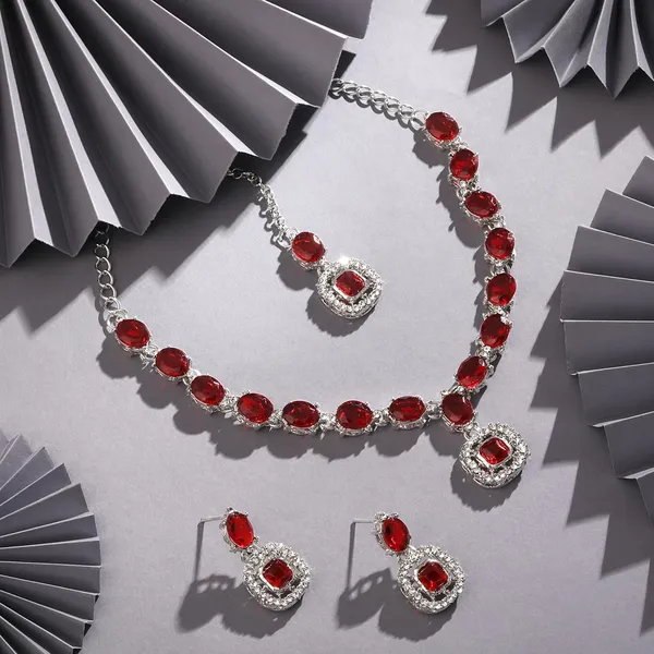 Atasi_International_Stylish_Crystal_Jewelry_Set_For_Women_Diamond_Look_Crystals_Earrings_Maangtikka_Wedding_Festive_Jewelry_Set