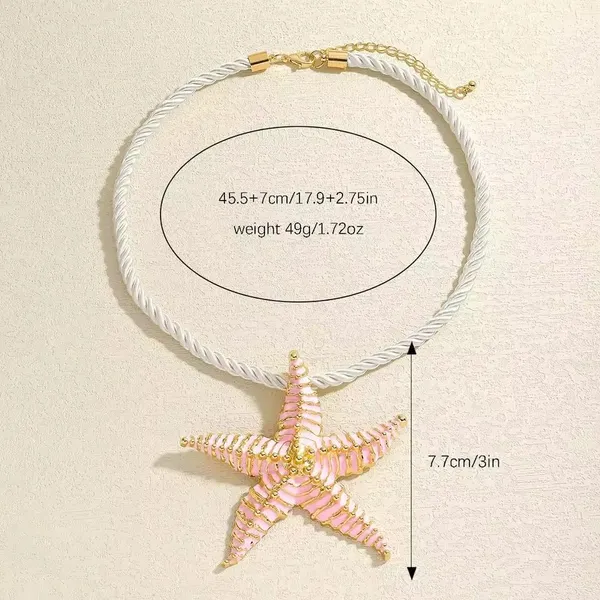Atasi_International_Metal_Enamel_Starfish_Pendant_Neckalce_For_Women_New_Ocean_Styles_Holiday_Accessories_Gifts_Rope_Chain_Necklace_For_Women_And_Girls_R10006