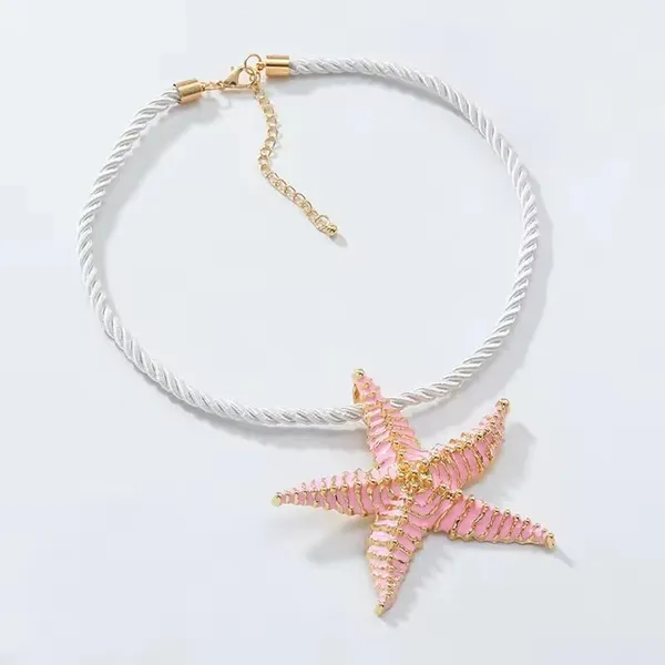 Atasi_International_Metal_Enamel_Starfish_Pendant_Neckalce_For_Women_New_Ocean_Styles_Holiday_Accessories_Gifts_Rope_Chain_Necklace_For_Women_And_Girls_R10006