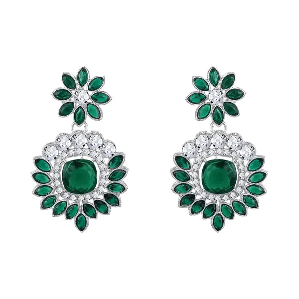 Atasi_International_Ad_Diamond_Celebrity_Style_Silver_Plated_Dark_Green_Crystals_Necklace_With_Earrings_And_Maang_Tika_Jewellery_Set_For_Women_Suited_For_Party_Wedding_Engagement_Rdg6226