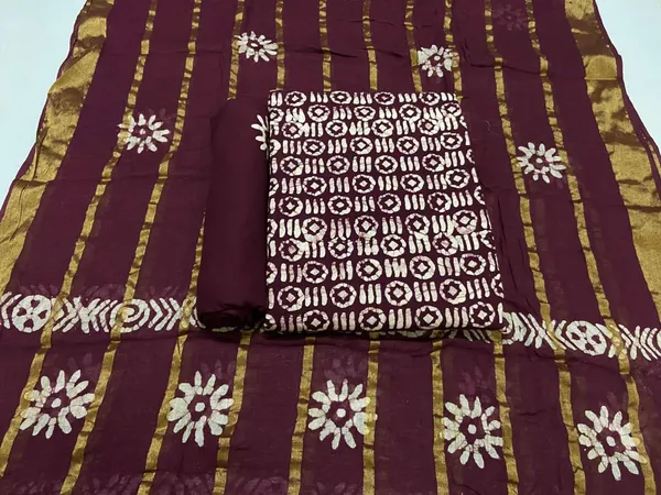 AWESOME_AND_BEAUTIFUL_UNSTITCHED_HEAVY_JAIPURI_SOFT_COTTON_HANDICRAFT_WAX_BATIK_DRESS_MATERIAL_SUIT