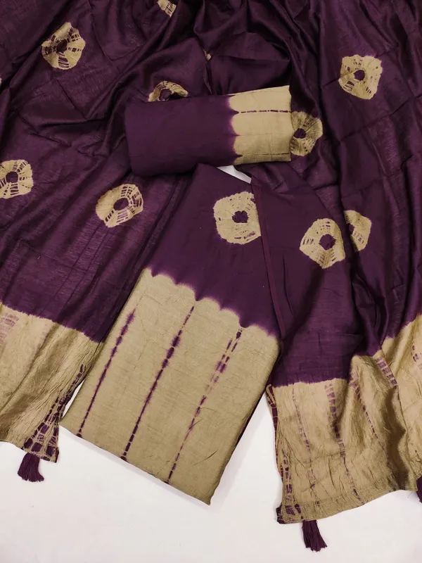 Unstitched_Shibori_Bandhani_Chanderi_Cotton_Dress_Material_With_4.50_Meter_Top_And_Bottom_With_2.15_Meter_Dupatta