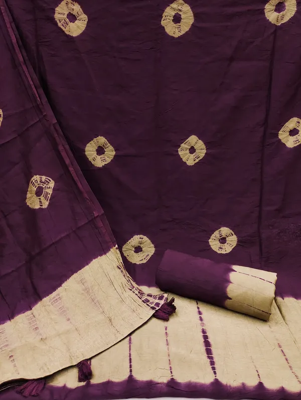 Unstitched_Shibori_Bandhani_Chanderi_Cotton_Dress_Material_With_4.50_Meter_Top_And_Bottom_With_2.15_Meter_Dupatta