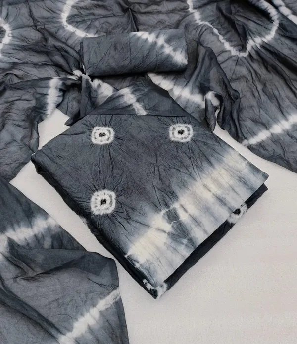 Unstitched_Shibori_Bandhani_Chanderi_Cotton_Dress_Material_With_4.50_Meter_Top_And_Bottom_With_2.25_Meter_Dupatta