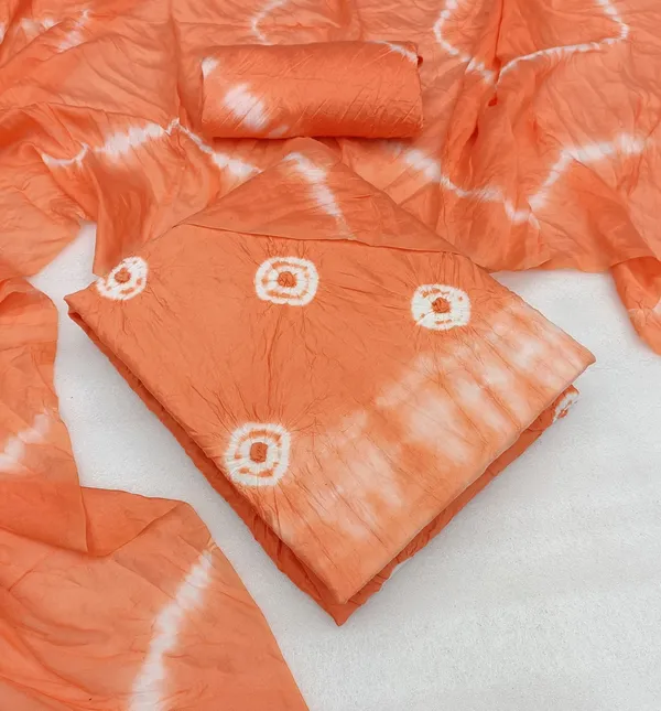 Unstitched_Shibori_Bandhani_Chanderi_Cotton_Dress_Material_With_4.50_Meter_Top_And_Bottom_With_2.25_Meter_Dupatta