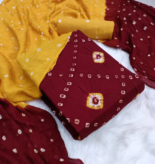 Unstitched_Suit_Dress_Material_|_Cia_Pure_Rayon_Hand_Bandhej_Bandhani_|_Premium_Unstitched_Suit_Material_For_Her_4.25_Meter_Top_&_Bottom_With_2_Meter_Dupatta