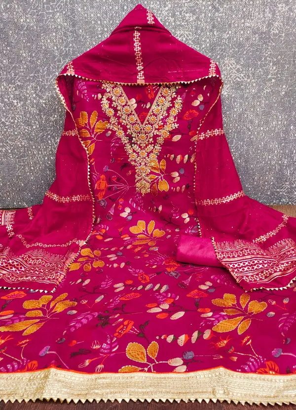 Unstitched_Zamato_Zari_Work_And_Jhalar_Lace_Dress_Material_For_Her_With_4.10_Meter_Top_And_Bottom_With_1.50_Meter_Inner_And_2.10_Meter_Dupatta