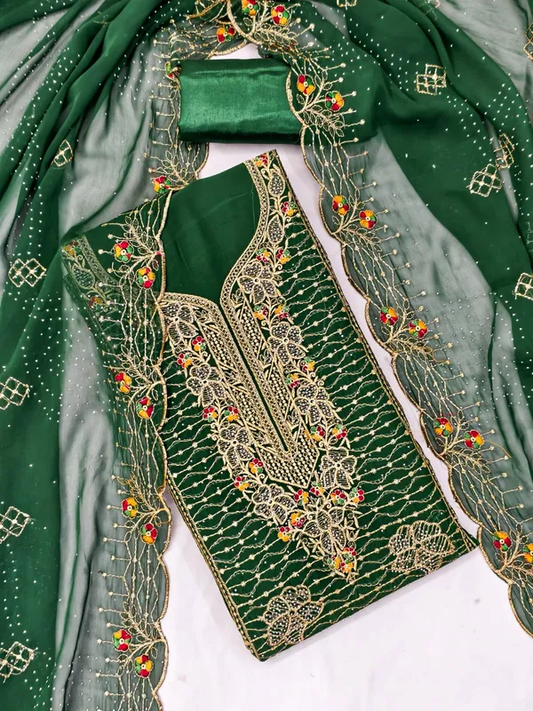 Unstitched_Georgette_Embroidery_Multi_Sequence_Work_Dress_Material_For_Her_With_4.10_Meter_Top_And_Bottom_With_1.50_Meter_Inner_And_2.10_Meter_Dupatta