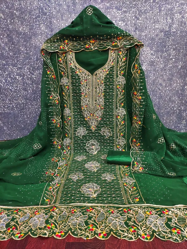 Unstitched_Georgette_Embroidery_Multi_Sequence_Work_Dress_Material_For_Her_With_4.10_Meter_Top_And_Bottom_With_1.50_Meter_Inner_And_2.10_Meter_Dupatta