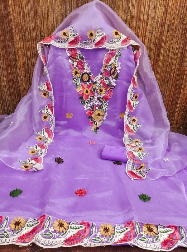 Unstitched_Organza_Silk_Embroidery_Work_Dress_Material_For_Her_With_4.10_Meter_Top_And_Bottom_With_1.50_Meter_Inner_And_2.10_Meter_Dupatta