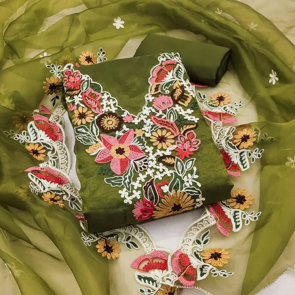 Unstitched_Organza_Silk_Embroidery_Work_Dress_Material_For_Her_With_4.10_Meter_Top_And_Bottom_With_1.50_Meter_Inner_And_2.10_Meter_Dupatta