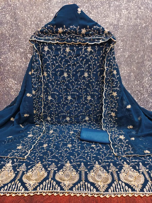 Unstitched_Zamato_Zari_Work_And_Jhalar_Lace_Dress_Material_For_Her_With_4.10_Meter_Top_And_Bottom_With_1.50_Meter_Inner_And_2.10_Meter_Dupatta