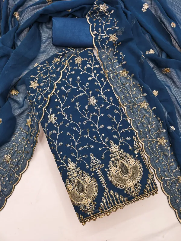 Unstitched_Zamato_Zari_Work_And_Jhalar_Lace_Dress_Material_For_Her_With_4.10_Meter_Top_And_Bottom_With_1.50_Meter_Inner_And_2.10_Meter_Dupatta