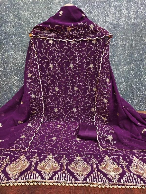 Unstitched_Zamato_Zari_Work_And_Jhalar_Lace_Dress_Material_For_Her_With_4.10_Meter_Top_And_Bottom_With_1.50_Meter_Inner_And_2.10_Meter_Dupatta