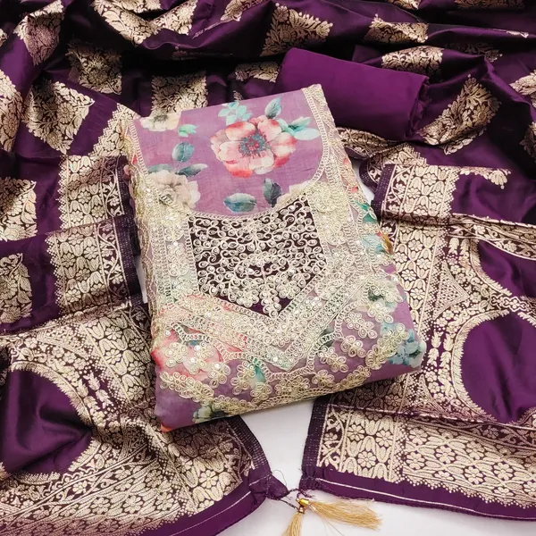 Exclusive_Dress_Material_Suit_For_Women_Pure_Chanderi_Print_With_Coding_Work