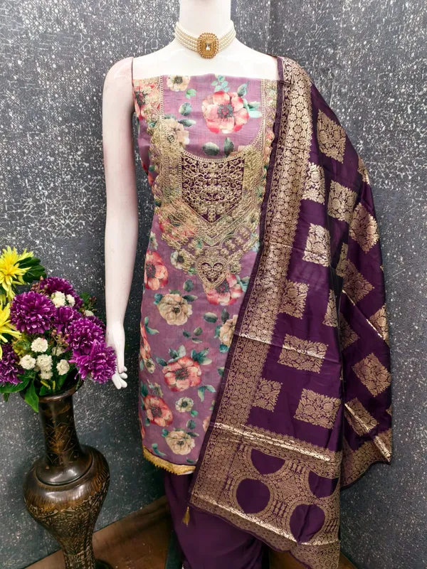 Exclusive_Dress_Material_Suit_For_Women_Pure_Chanderi_Print_With_Coding_Work