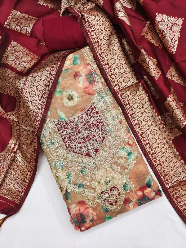 Exclusive_Dress_Material_Suit_For_Women_Pure_Chanderi_Print_With_Coding_Work