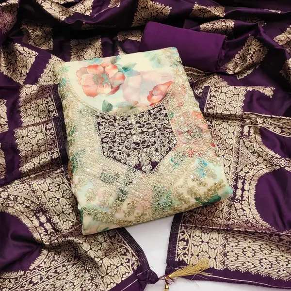 Exclusive_Dress_Material_Suit_For_Women_Pure_Chanderi_Print_With_Coding_Work
