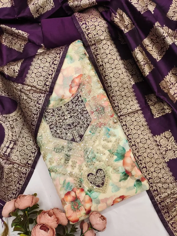 Exclusive_Dress_Material_Suit_For_Women_Pure_Chanderi_Print_With_Coding_Work