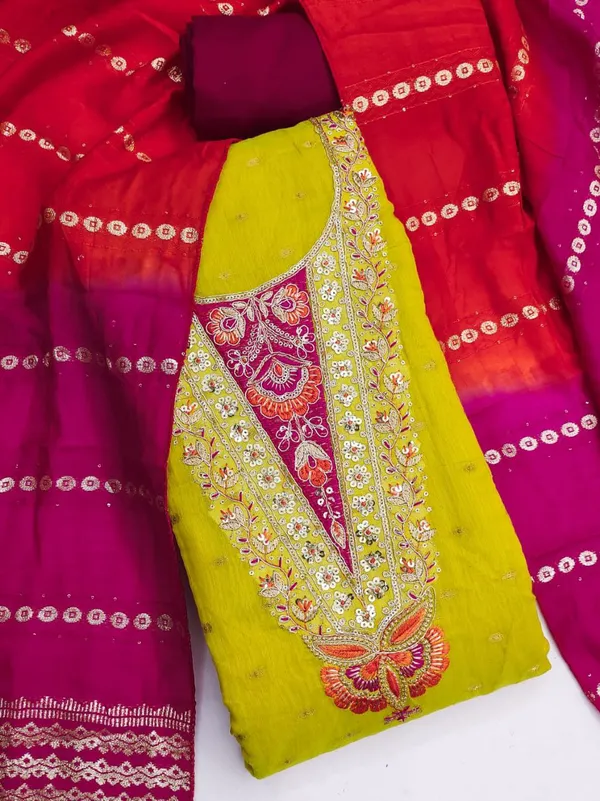 Unstitched_Modal_Chanderi_Buti_With_Coding_Work_Dress_Material_For_Her_With_4_Meter_Top_And_Bottom_And_2_Meter_Dupatta