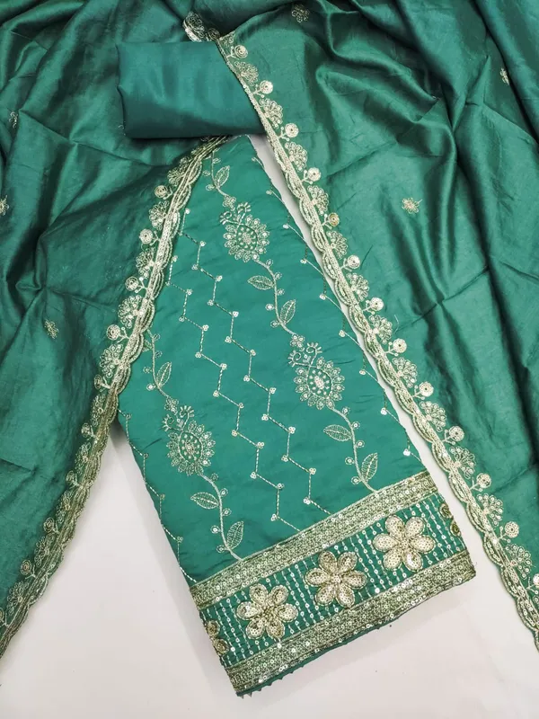 Exclusive_Dress_Material_Suit_For_Women_Pure_Roman_Silk_With_Hand_Work