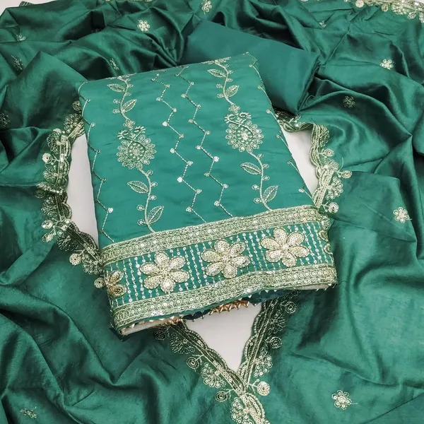 Exclusive_Dress_Material_Suit_For_Women_Pure_Roman_Silk_With_Hand_Work