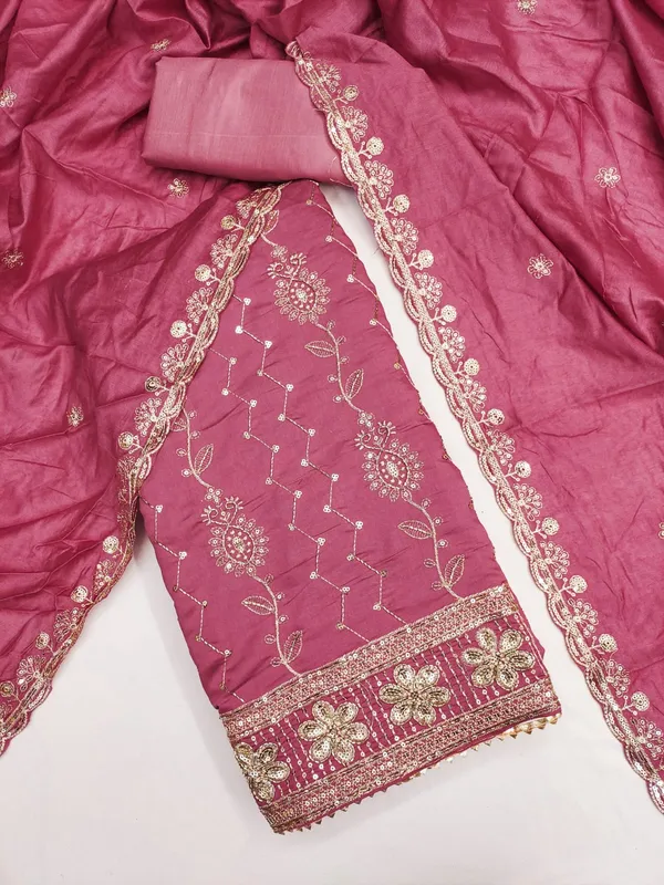 Exclusive_Dress_Material_Suit_For_Women_Pure_Roman_Silk_With_Hand_Work