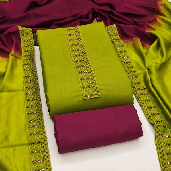 Exclusive_Dress_Material_Suit_For_Women_Slub_Cotton_Tie_Work