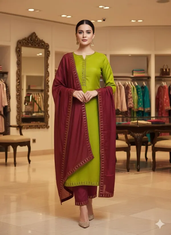 Exclusive_Dress_Material_Suit_For_Women_Slub_Cotton_Tie_Work
