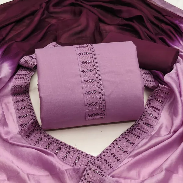Exclusive_Dress_Material_Suit_For_Women_Slub_Cotton_Tie_Work
