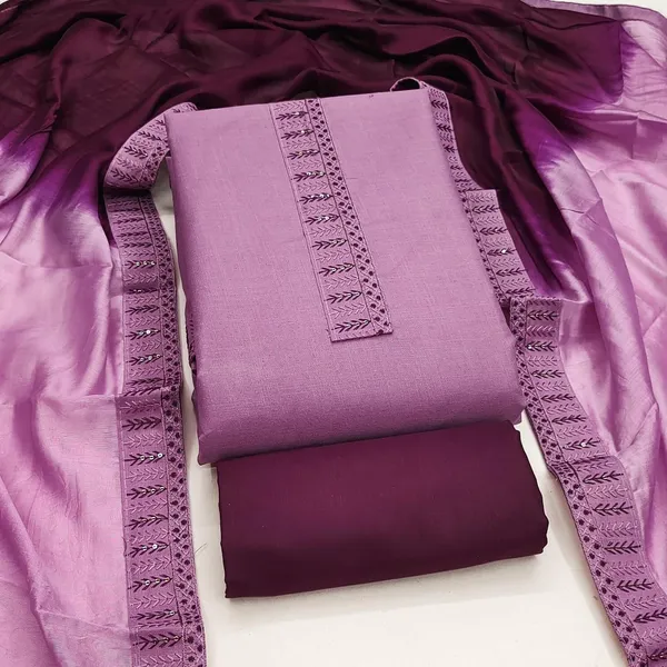 Exclusive_Dress_Material_Suit_For_Women_Slub_Cotton_Tie_Work
